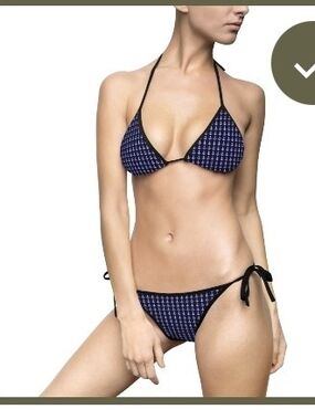 NWT Anchor's Away Pattern Triangle Bikini Set - Women Swim